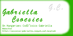 gabriella csocsics business card